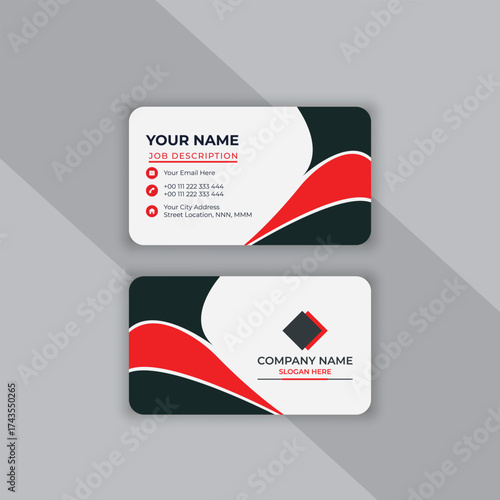 Modern Corporate Identity Business Card Template. Business name card and visiting card vector template.