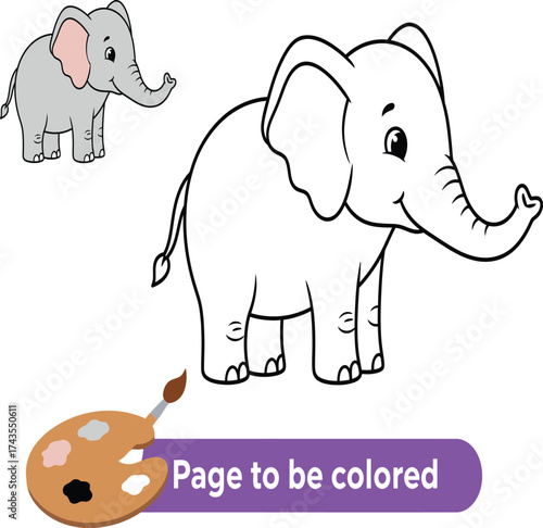 This adorable coloring page features a friendly elephant, perfect for kids to trace and color. It's a wonderful way to inspire creativity and learn about wildlife