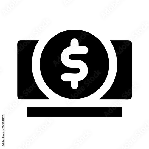 Cash icon, a symbol of financial transaction