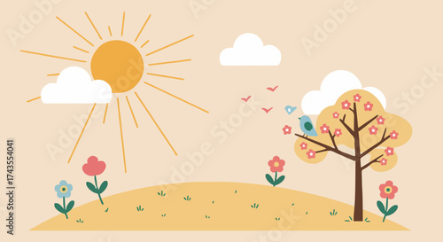 Spring, cartoon