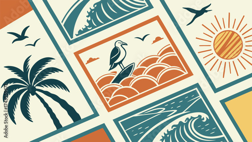 Vibrant and diverse geometric shapes forming a dynamic and colorful abstract pattern suitable for backgrounds and design elements