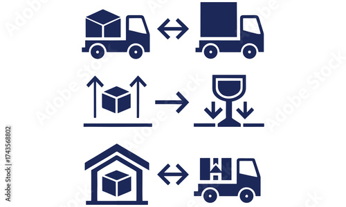 Logistics & Delivery Icon Set | Shipping, Supply Chain, Air Freight & Warehouse Graphics