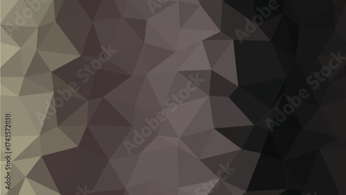 Polygonal abstract design featuring a geometric arrangement with varying shades of gray and black creates dynamic depth