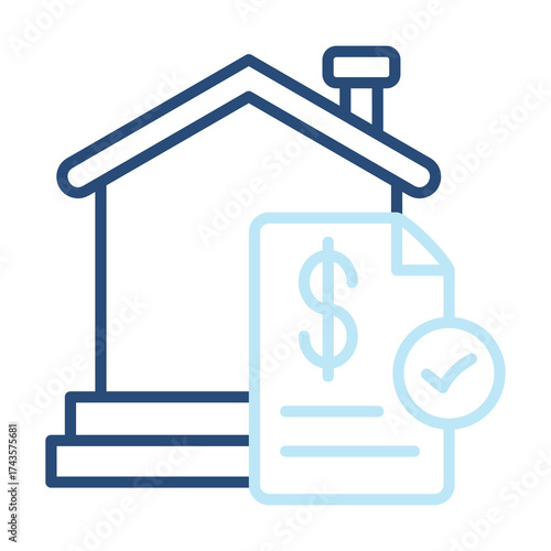 Collateral Icon Color Outline Style. Vector Illustration Design