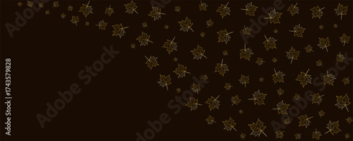Wallpaper Mural Golden maple leaves ornament on dark background. Minimalist fall design for seasonal greeting card, invitation, poster, or print Torontodigital.ca