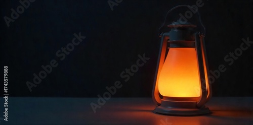 Elegant Glass Lantern Casting Warm Glow on Dark Background Perfect for Home Decor, Ambiance, and Interior Design Projects. Sleek Modern Design Adds Sophistication and Comfort to Any Space.