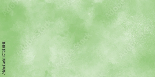 Hand painted green watercolor background.Set of abstract green watercolor water splash on a white background,Ink paint brush stain. Green splatters spot. Watercolor pastel splash