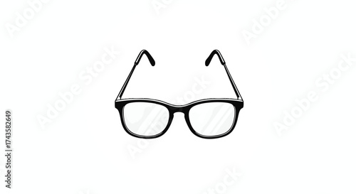 Stylish black-framed eyeglasses with clear lenses, an essential accessory for visual clarity, reading, and enhancing personal style in various settings