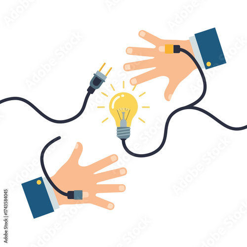 Spark innovative ideas and power up your business with this bright, modern concept generating electricity and energy