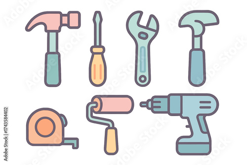 Assortment of essential hand tools and power equipment for household tasks