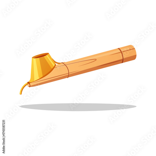 Traditional canting batik tool vector isolated on white background.