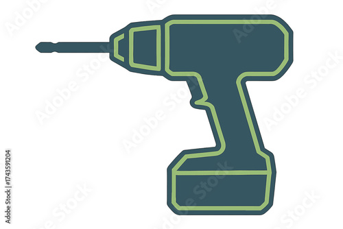 Cordless power drill tool for construction and home repair projects