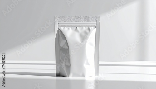 3D blank Coffee Pouch mockup with isolated background