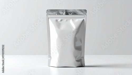3D blank Coffee Pouch mockup with isolated background