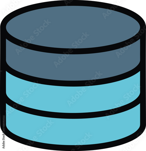Database icon representing data storage and information management.