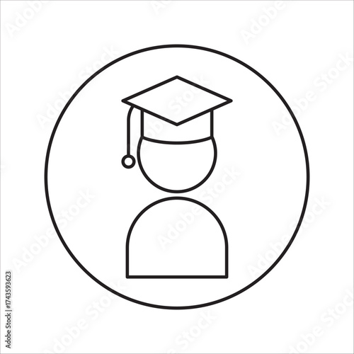 a toga hat symbol as a learning education at school, Education,gradution cap icon vector illustration.