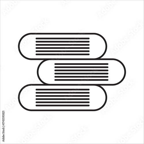 Book icon . book icon vector. ebook icon.  book line icon set. ebook icon vector illustration on white background.