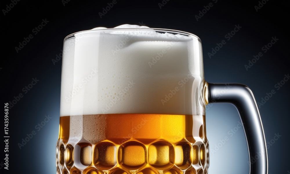 custom made wallpaper toronto digitalRefreshing glass of beer with foamy head on a dark background