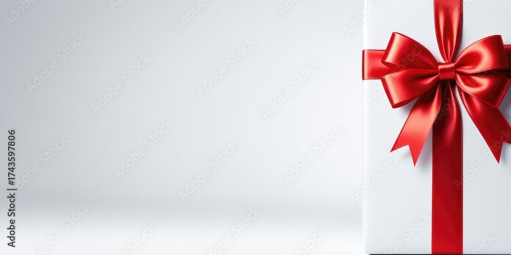 custom made wallpaper toronto digitalElegant red bow on white gift box for celebrations and special occasions