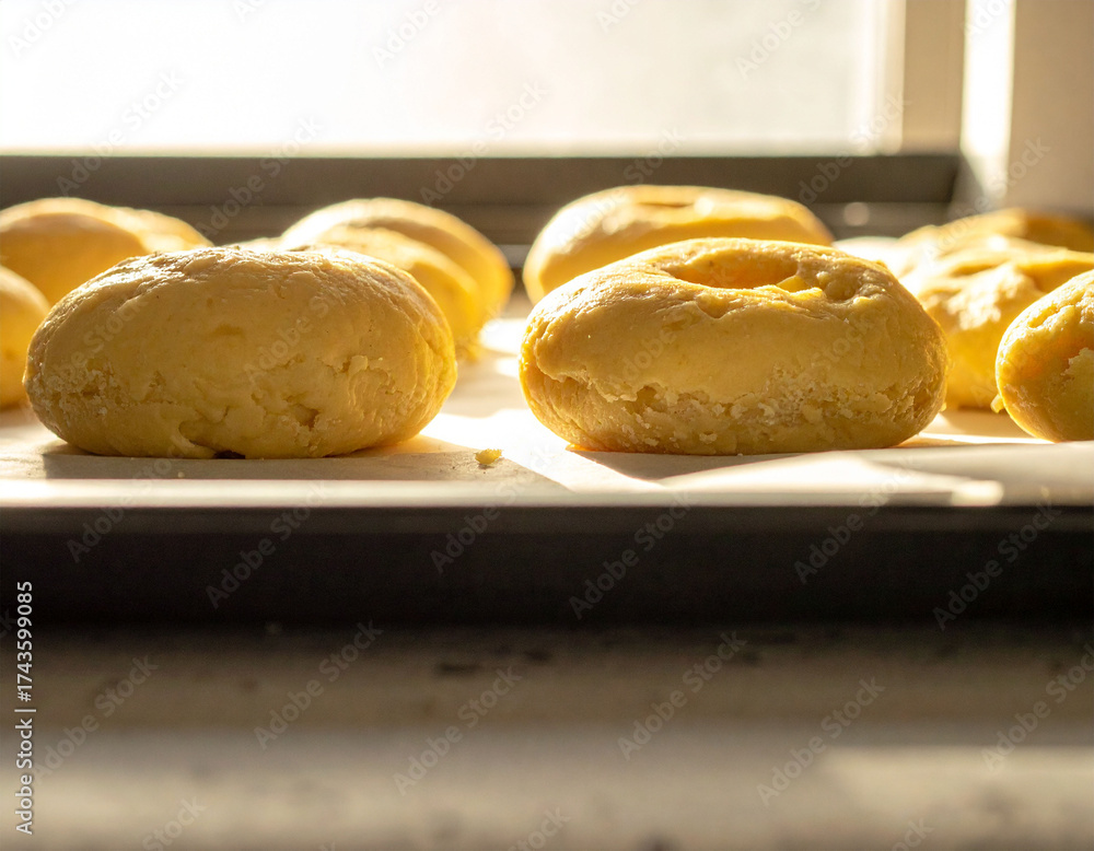 Fototapeta premium Doughnuts Ready to Bake