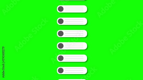 Comment box scrolling animation on green screen