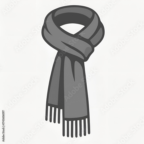 Wallpaper Mural Stylish Gray Scarf Wrapped in a Loop — Cozy Winter Accessory for Everyday Wear Torontodigital.ca