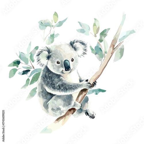 Illustration of Koala koala wildlife animal vector