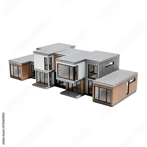 Wallpaper Mural Modern Home Design Renders a Contemporary Residence with Clean Lines and Large Windows Torontodigital.ca