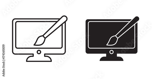 A graphic design icon is a small, simplified visual symbol that represents an object, action, or concept, aiming to convey information quickly and intuitively without words.