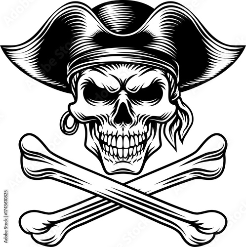 Skull Pirate Crossbones Cro...