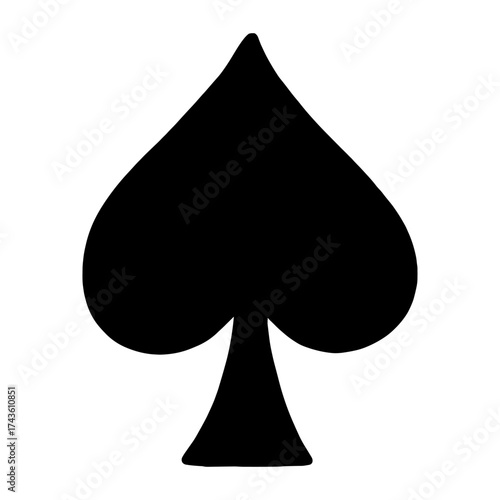 Classic spade symbol illustration vector