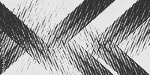 Grunge halftone gradient background. Faded grit noise texture. White and black sand wallpaper. Retro pixelated backdrop. Anime or manga style comic overlay.