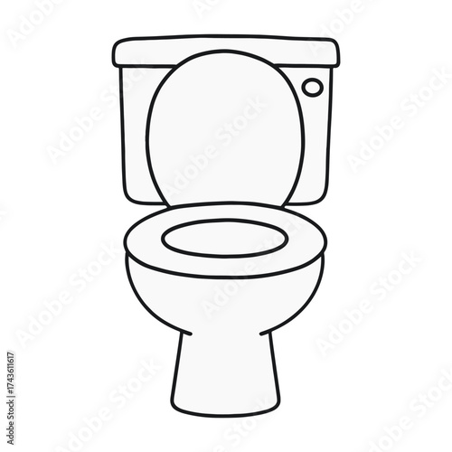 Simple toilet illustration design vector