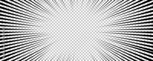 Black comic book transparent background