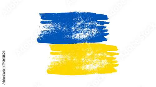 Ukrainian national flag in grunge style