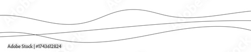 Thin curved wavy lines