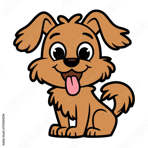 Wallpaper Mural a cartoon dog with its tongue out Torontodigital.ca