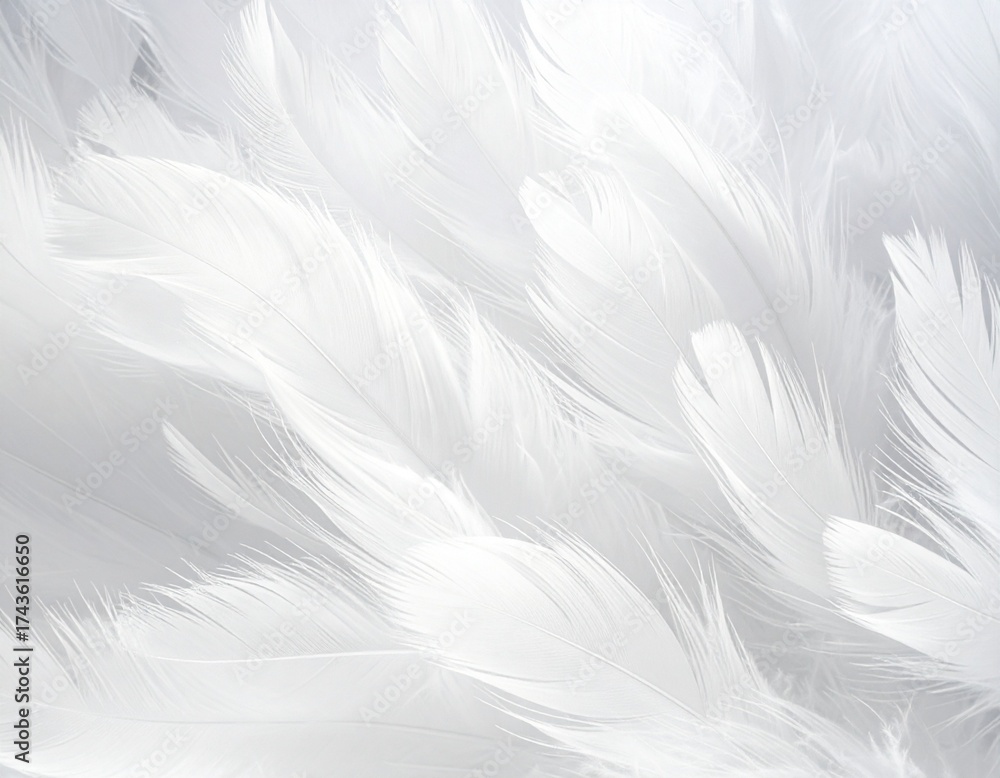 Fototapeta premium Intertwined White Feathers with Silky Texture and Ethereal Flow