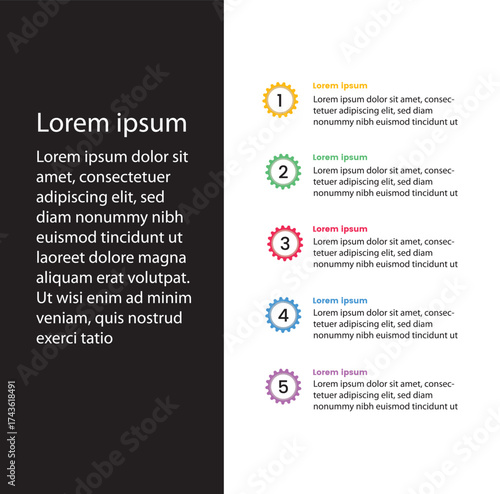 5 Connected Circles Infographic Template