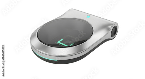 Small electronic device isolated on transparent background