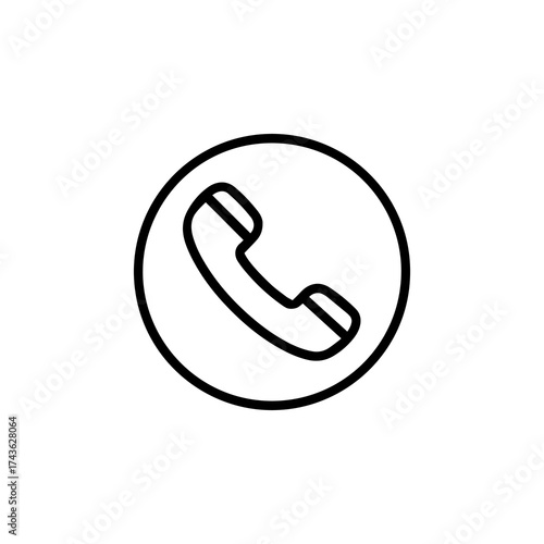 Vector art of telephone receiver icon