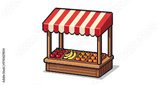 Fresh Produce Stand A Colorful Display of Fruits and Vegetables on a Sunny Day