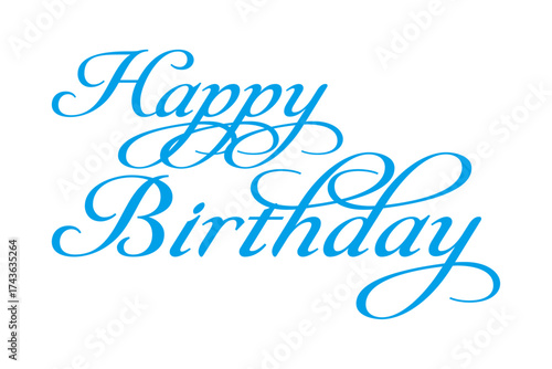 HAPPY BIRTHDAY - HAPPY BIRTHDAY logotype text on white background
