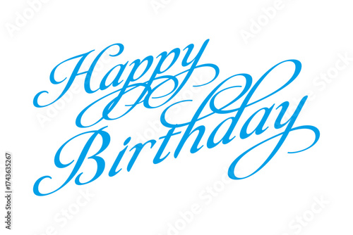 HAPPY BIRTHDAY - HAPPY BIRTHDAY logotype text on white background
