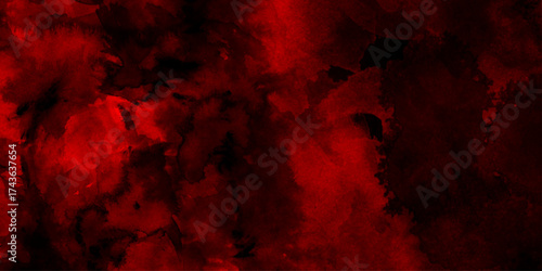 Abstract dark crimson red and black red watercolor texture, abstract fiery red cloud formations, government power concept, Abstract colorful red watercolor paint paper background texture.