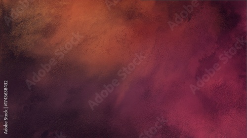 Blurred grunge gradient background in trendy fall 2025 colors of chocolate brown, burgundy, royal purple, and currant red