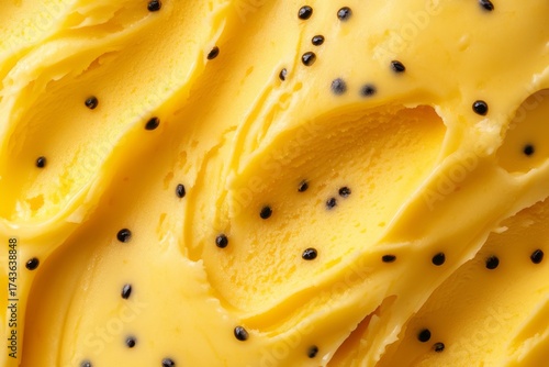 Sweet Mango Passionfruit Ice Cream Background