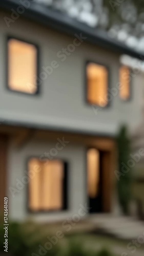 A hand holds house keys with a small house keychain. A percentage symbol hovers above, suggesting a financial concept related to home ownership or mortgage.