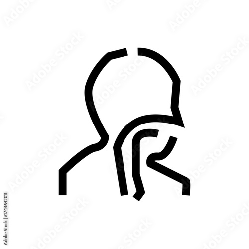 silhouette of a esophagus vector