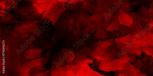 Abstract dark crimson red and black red watercolor texture, abstract fiery red cloud formations, government power concept, Abstract colorful red watercolor paint paper background texture.
